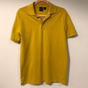 Hugo Boss green/yellow polo